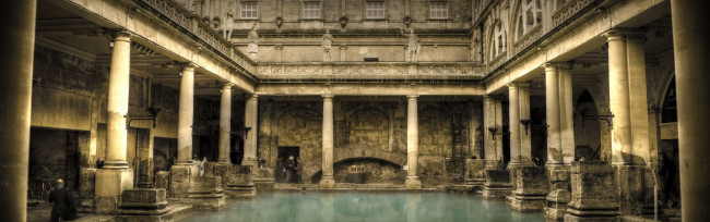 Обои картинки фото интерьер, бассейны, открытые, площадки, баня