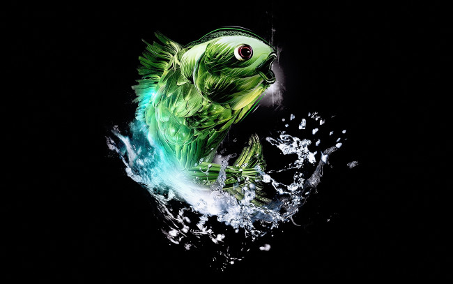 Обои картинки фото 3д, графика, animals, животные, рыба