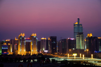 Картинка города огни ночного ночь дома