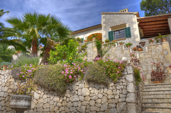 Картинка испания балеарские ва польенса города здания дома о-ва