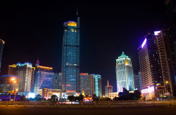 Картинка города огни ночного ночь дома