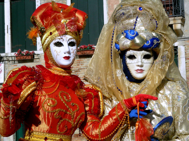 Обои картинки фото разное, маски, карнавальные, костюмы, венеция, карнавал