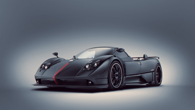 Обои картинки фото автомобили, pagani, zonda, cinque, black, edition