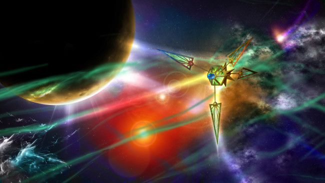 Обои картинки фото видео, игры, ~~~другое~~~, космос, спутник, планета