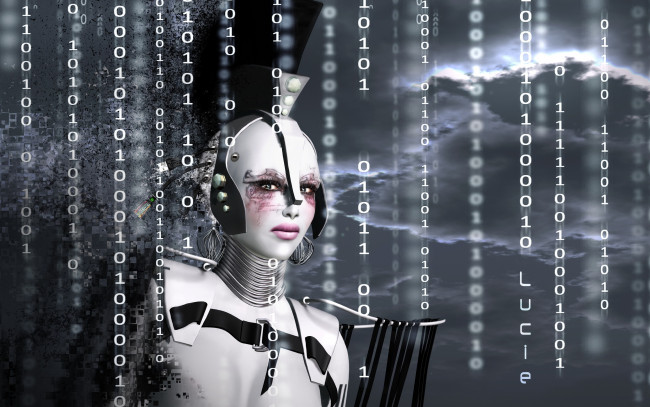 Обои картинки фото 3д, графика, creatures, существа, рендеринг, робот, числа