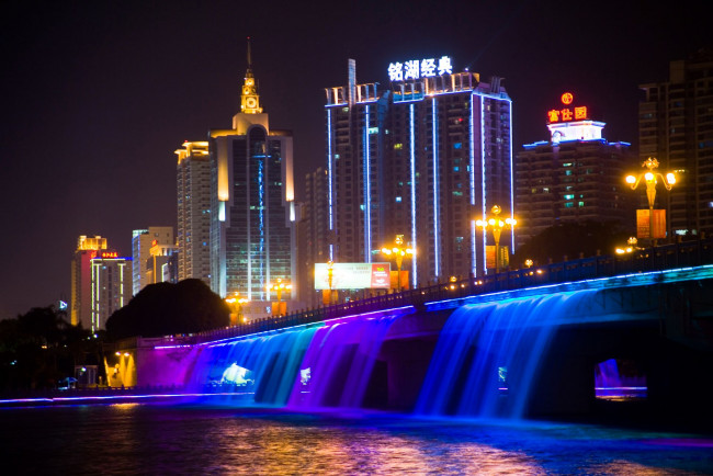 Обои картинки фото города, огни, ночного, дома, ночь