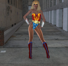 обоя 3д графика, люди , people, супермен, девушка, взгляд