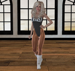 Картинка 3д+графика люди+ people взгляд блондинка девушка