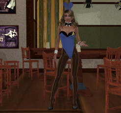 Картинка 3д+графика люди+ people девушка ушки взгляд