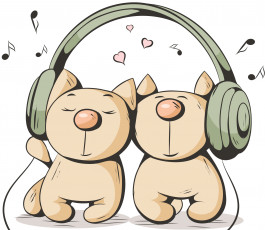 Картинка векторная+графика животные коты
