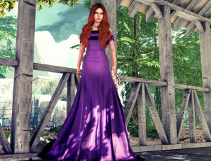 Картинка 3д+графика люди+ people платье