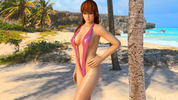 Картинка 3д+графика аниме+ anime купальник девушка взгляд