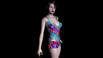 Картинка angela 3д+графика люди+ people девушка взгляд