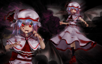 обоя remilia, 3д графика, аниме , anime, взгляд, девушки