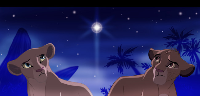 Обои картинки фото рисованные, животные,  львы, львы