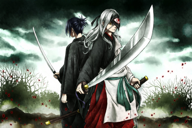 Обои картинки фото аниме, noragami, bisyamon, yato, катана