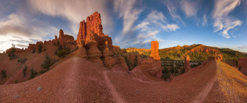 Картинка природа горы скалы небо пейзаж облака панорама