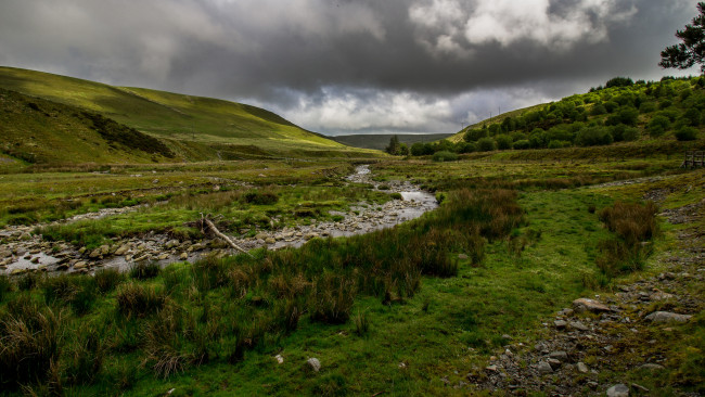 Обои картинки фото природа, пейзажи, долина, ручей