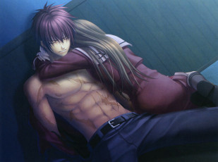 обоя аниме, hiiro no kakera, объятия