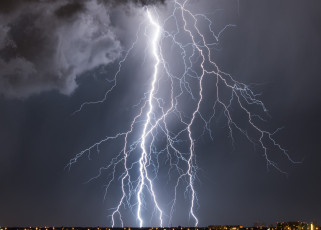 Картинка природа молния +гроза ночь