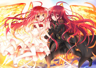 Картинка аниме shakugan+no+shana девушки фон взгляд