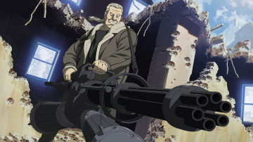 Картинка аниме ghost+in+the+shell оружие мужик