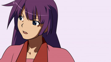 Картинка аниме bakemonogatari фон взгляд девушка