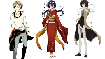 Картинка аниме bungou+stray+dogs девушка парни
