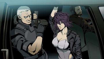 Картинка аниме ghost+in+the+shell мотоко кусанаги девушка мужчины