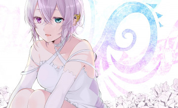 Картинка аниме unknown +другое девушка взгляд фон