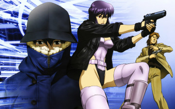 Картинка аниме ghost+in+the+shell девушка оружие мотоко кусанаги персонажи