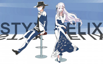 Картинка аниме re +zero+kara+hajimeru+isekai+seikatsu фон взгляд девушка