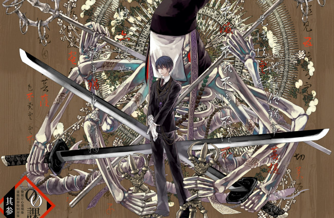 Обои картинки фото аниме, оружие,  техника,  технологии, парень