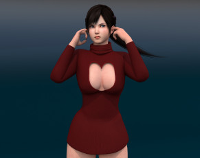 Картинка 3д+графика люди+ people девушка взгляд фон