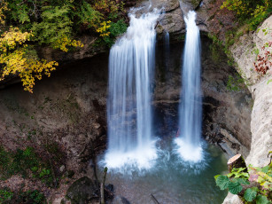 Картинка природа водопады растения водоем