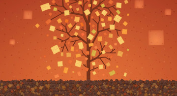 Картинка векторная+графика природа+ nature прямоугольник краски листья дерево