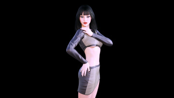 Картинка 3д+графика люди+ people девушка взгляд фон