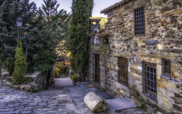 Картинка мадрид города мадрид+ испания фонарь деревья дорога здание