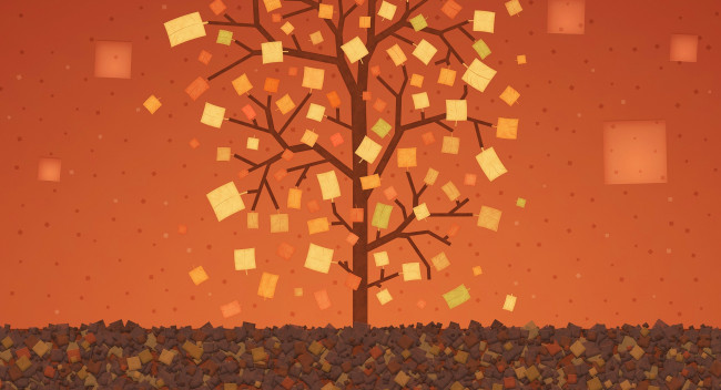 Обои картинки фото векторная графика, природа , nature, прямоугольник, краски, листья, дерево