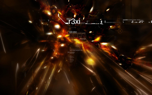 Обои картинки фото 3д графика, абстракция , abstract, темная, вспышки, объекты, надписи