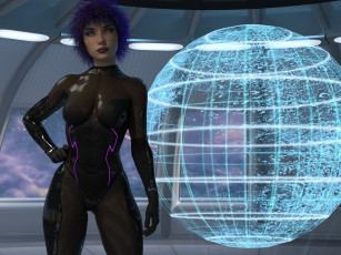 Картинка 3д+графика фантазия+ fantasy фон взгляд девушка