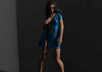 Картинка 3д+графика люди+ people взгляд девушка ночь тьма