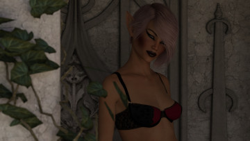 Картинка 3д+графика эльфы+ elves эльфийка фон взгляд