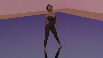 Картинка 3д+графика люди+ people девушка взгляд фон