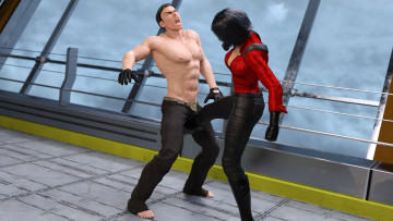 Картинка 3д+графика люди+ people фон взгляд девушка