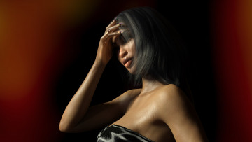 Картинка 3д+графика портрет+ portraits фон взгляд девушка