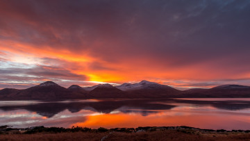 Картинка природа восходы закаты закат небо озеро горы