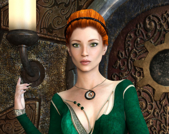 Обои картинки фото 3д графика, люди , people, фон, взгляд, девушка