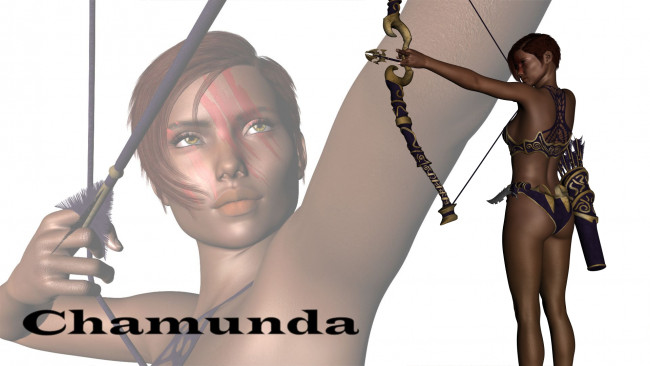 Обои картинки фото 3д графика, фантазия , fantasy, фон, взгляд, девушка