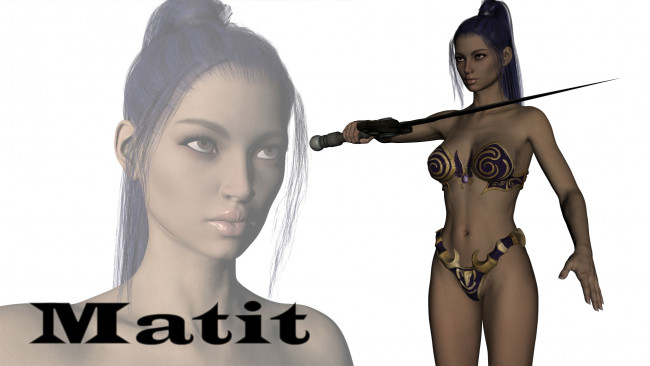 Обои картинки фото 3д графика, фантазия , fantasy, взгляд, девушка, фон